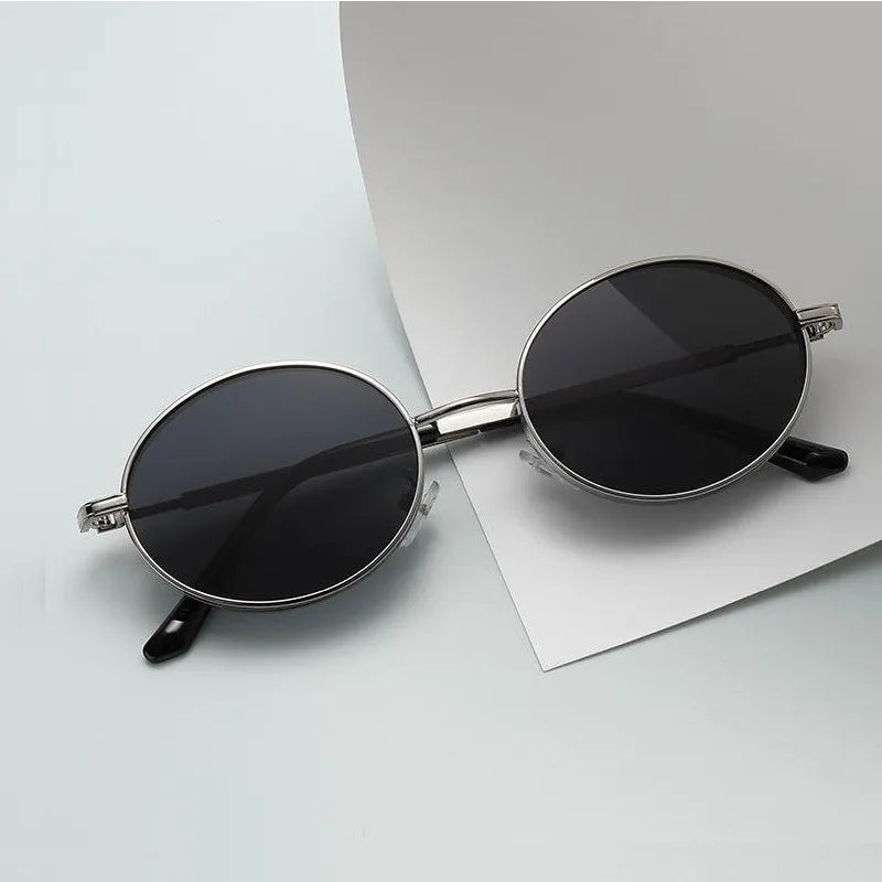 Oválné steampunkové sluneční brýle pro ženy, retro sluneční brýle pro muže i ženy, značkové designové brýle s kovovou obrubou, Lentes De Sol Mujer