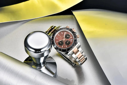 PAGANI DESIGN chronograafhorloge voor heren – Luxe quartz-polshorloge, verlicht en waterdicht.