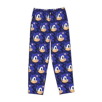 Custom Printed Womens Soniced Pajama Pants Hedgehog Game Sleepwear Sleep Lounge Bottoms with Pockets
