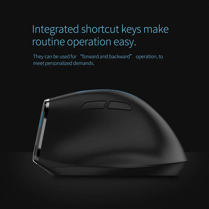 Jomaa 2.4G Wireless Vertical Mouse Rechargeable Ergonomic Mice Computer USB Gaming Mouse With 3 Adjustable DPI
