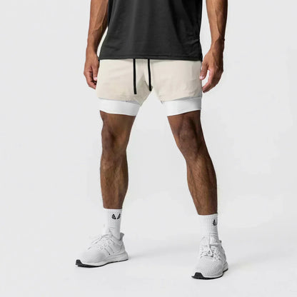 Dragon Ball Men's Double Shorts Vegeta Japanese Anime Summer Fake Two-piece Sports Shorts 2-in-1 Harajuku Y2K Fitness Pants
