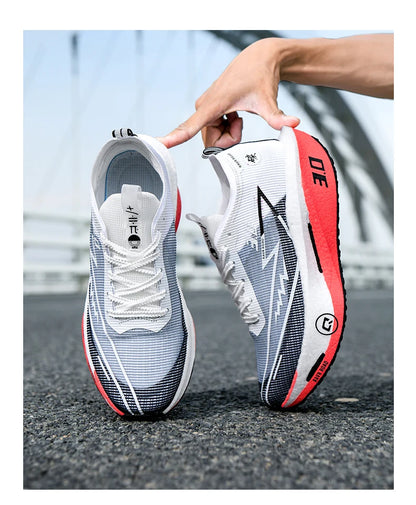 Sapatilhas de Homem em Mesh Confortáveis 2025, Ténis de Corrida com Placa de Carbono 3.0, Amortecimento, Desporto, Treino, Jogging e Corrida Especializada