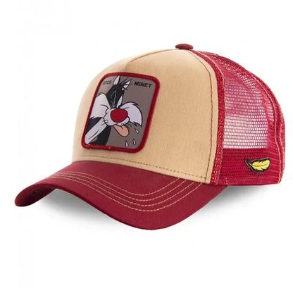 Czapka unisex z motywem anime, naszywka haftowana, czapka baseballowa, czapka typu trucker, czapki siatkowe, czapka przeciwsłoneczna
