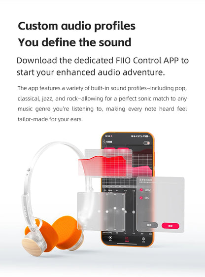 Cuffie Bluetooth on-ear FIIO EH11 – Headset wireless Hi-Res LDAC con bassi potenti, batteria 30H, connessione a doppio dispositivo e design rétro leggero