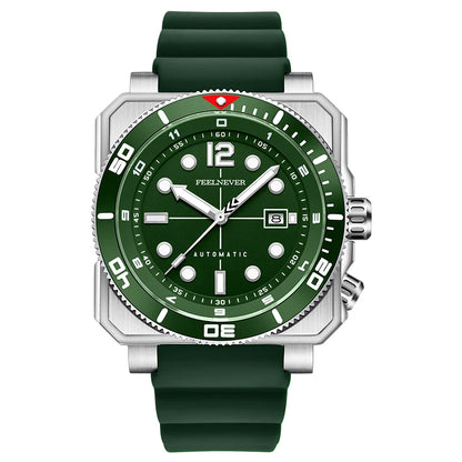 Orologio subacqueo automatico FeelNever 8215 da uomo, super luminoso, in acciaio 316, con vetro zaffiro, orologio sportivo meccanico maschile