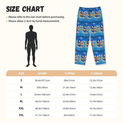 Custom Printed Womens Soniced Pajama Pants Hedgehog Game Sleepwear Sleep Lounge Bottoms with Pockets