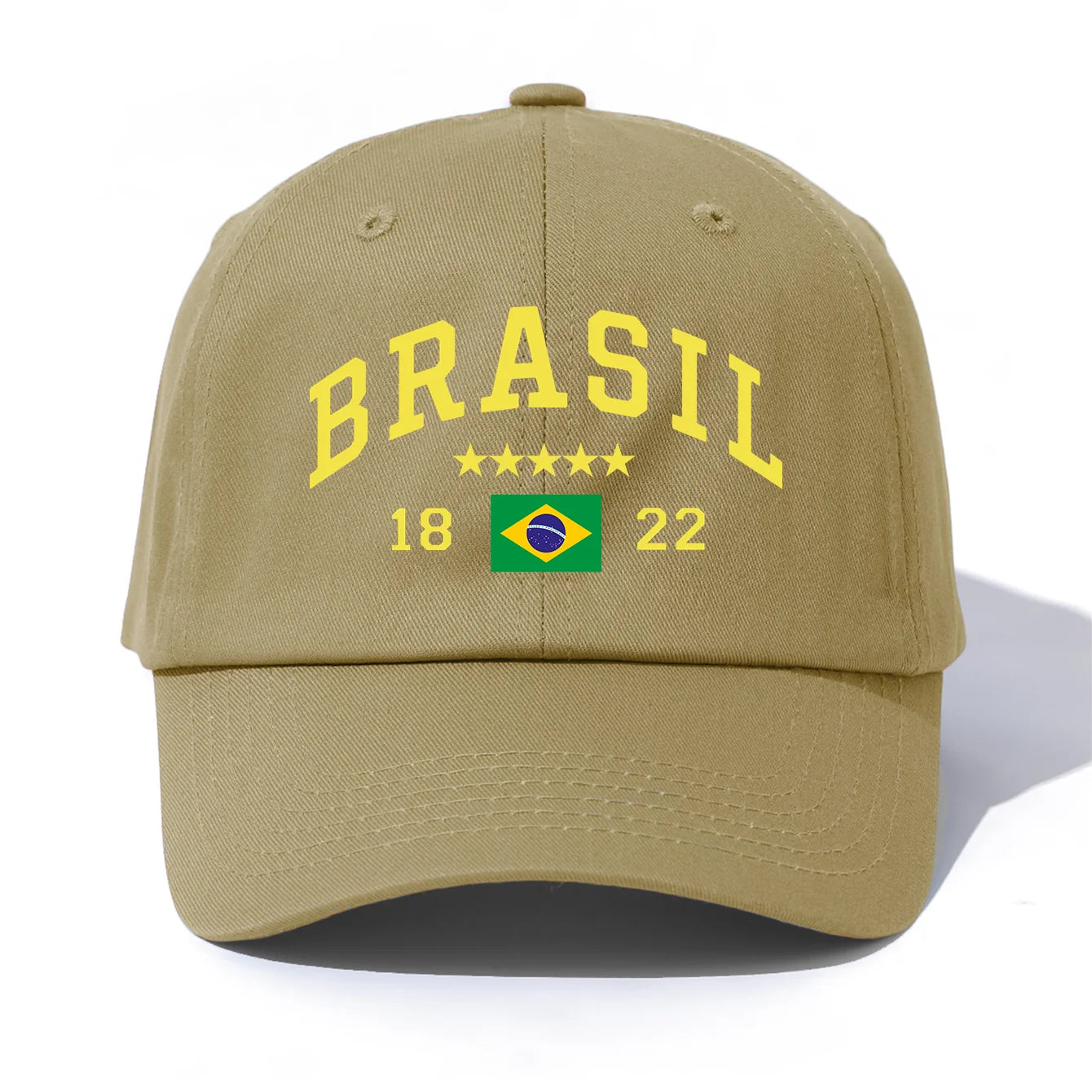 1pc BRASIL Print Baseball Cap for Adults,Minimalist Retro Style Casual Soft Adjustable Dad Hat,Perfect As Gift