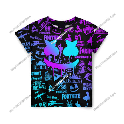 Halloween Peely 3d T-shirt Boys Girls Christmas Fortnite Tees Battle Royale Streetwear Kids Victory Game Men T Shirt Clothes