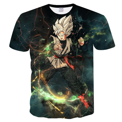 Hot Sale Anime Son Goku Vegeta T-shirt Adult T-shirts Kids Dragon Ball T Shirt Boy Tops Tee Children Clothes Summer Short Sleeve