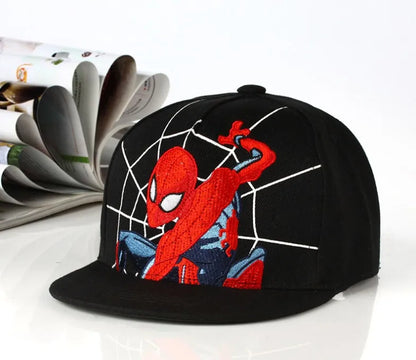*2026 Anime Cartoon Spiderman Hats for Kids Toddler Baby Baseball Cap Spring Summer Children's Snapback Hip Hop Adjustable Caps