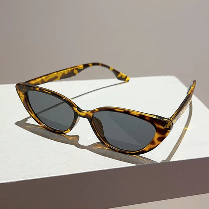 OEC CPO Small Frame Cat Eye Sunglasses Women 2024 Fashion Leopard Color Shades UV400 Sun Glasses Female Trending Eyewear Men