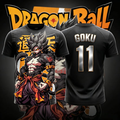 2026 Summer Dragon Ball Retro Fitness T-shirt Men's Oversized 3D Printed Short-sleeved Family Unisex Children's Sports Shirt