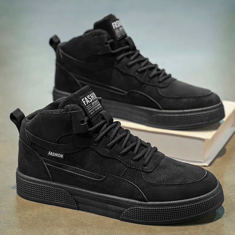 Breathable Men's Casual Shoes Skate Shoes Mid-Top Breathable Versatile Sports Shoes Suitable for All-Day Wear