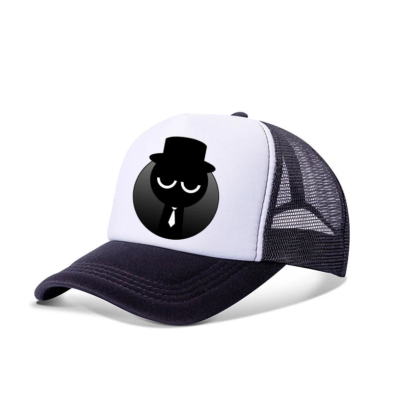Casquettes de baseball Sprunkis pour garçons et filles : casquettes pour enfants à motif de dessins animés, casquettes hip-hop en maille respirante, casquettes mignonnes de style anime, casquettes anti-soleil, cadeaux d'anniversaire