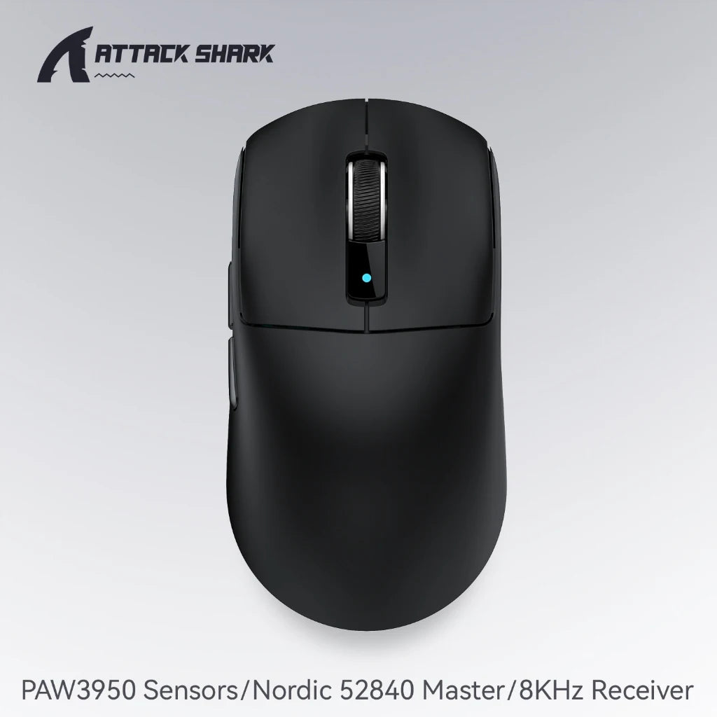Attack Shark R6 Gaming Mouse 38g Ultra-Light, PAW3950 8K Return Rate Wireless, Nordic 52840, 24000DPI, Tri-Mode