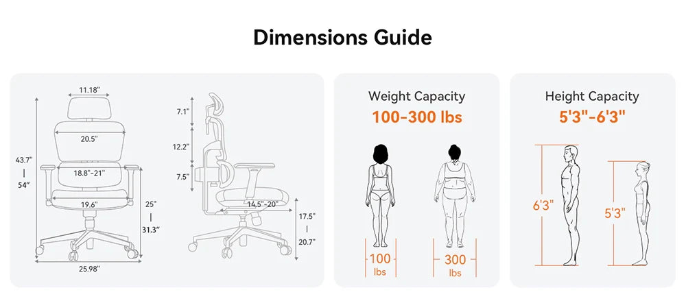 Newtral NT001 Ergonomic Office Chair with Auto-following Lumbar Support, Adjustable Armrest Headrest