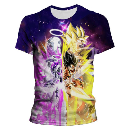 Men's Short Sleeved Cartoon 7 Dragon Ball Z T-shirt Children's Top T-shirt Children's Clothing Summer Short Sleeved Casual Wear