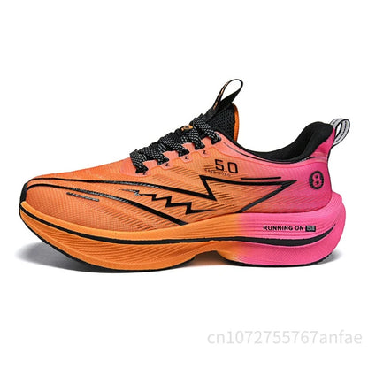 Scarpe da running da uomo con piastra in carbonio, leggere, ultra ammortizzate, traspiranti, da maratona, con assorbimento degli urti e supporto, sneaker sportiva comoda da donna