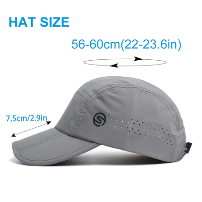 Spring Summer Outdoor Foldable Sport Breathable Baseball Cap Men Women Soft Dad Hat Adjustable Casual Trucker Style Low Profile