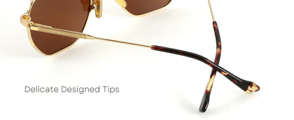 ZENOTTIC Fashion Hexagon Polarized Retro Sunglasses for Men Women-Vintage Metal Frame Design UV Protection Trendy Fashion Shades