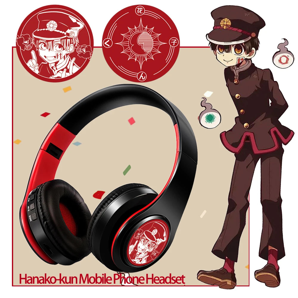 Auriculares anime over-ear Miku Nakano Sanjiu Bluetooth 5.0 – Headset gaming estéreo inalámbrico con graves profundos, micrófono y compatibilidad con tarjeta TF