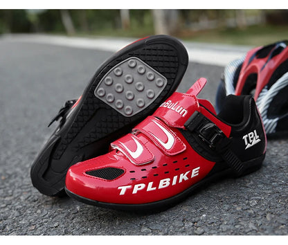 New Men’s and Women’s Bicycle Shoes Outdoor Cycling Shoes with Three Functional Soles Professional Training Shoes