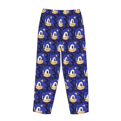 Custom Women Soniced Pajama Pants Printed Hedgehog Game Sleep Sleepwear Bottoms with Pockets