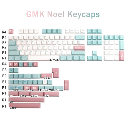 142 Keys GMK Noel Keycaps Cherry Profile PBT Dye Sublimation Mechanical Keyboard Keycap For MX Switch 61/64/87/980/104