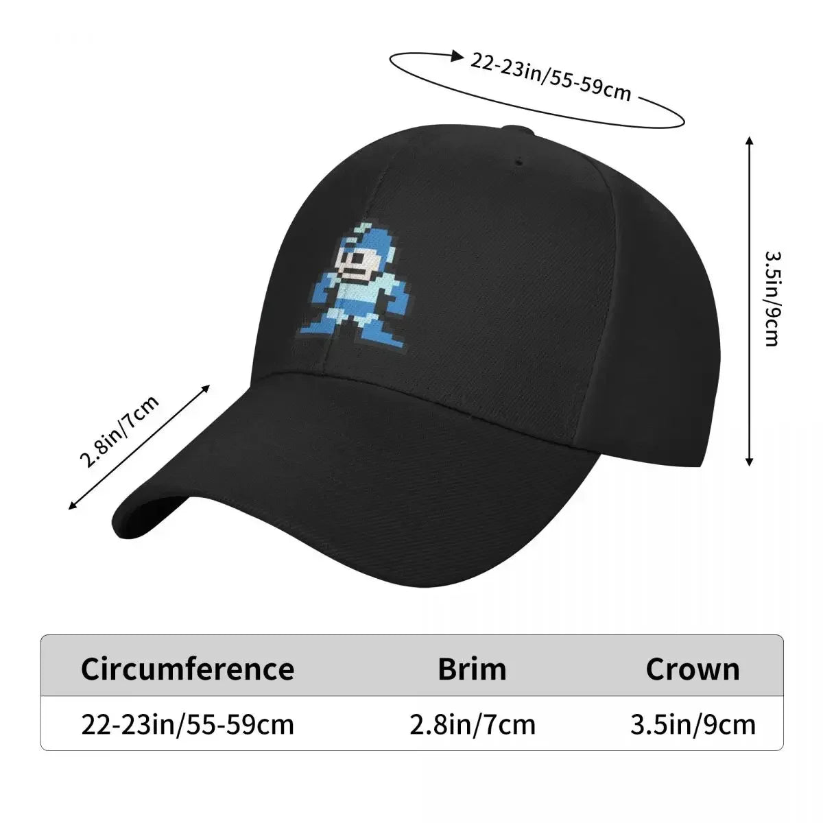 Casquette de baseball Megaman 8 bits, chapeau d'été, plage, hommes, golf, femmes