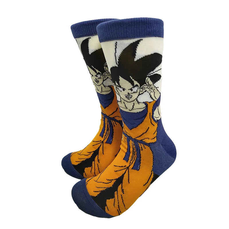 5Pairs Dragon Ball Unisex Cartoon Anime Socks Hip Hop Street Style Novelty Funny Casual Crew Socks for Men Women