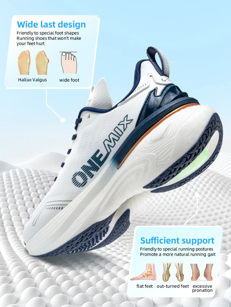 ONEMIX 2026 New Cushioned Running Shoes for Women and Men Lightweight Fashion Outdoor Sneakers Road Sports Shoes Training Jogging Fitness