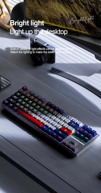SMAILWOLF MK87 Bluetooth kabellose mechanische Tastatur, E-Sports-Gaming, Full-Key-Hot-Plug, Custom-Tastatur