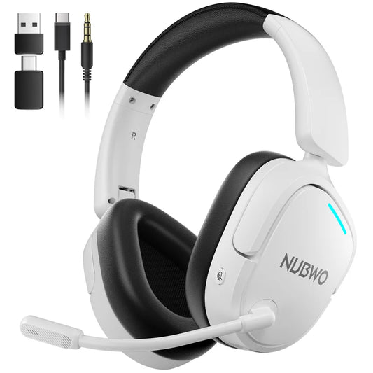 NUBWO HG04 casque de jeu sans fil pour PS5, PS4 double 2.4G et Bluetooth EQ profond Audio suppression du bruit micro pliable léger