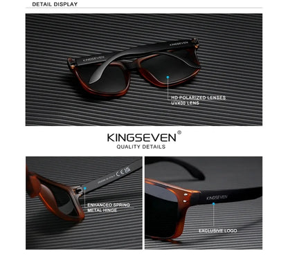 KINGSEVEN Rectangle Retro TR90 Polarized Sunglasses Women Men Cycling UV400 Climbing Glasses Anti-glare Outdoor Sports Eyewear