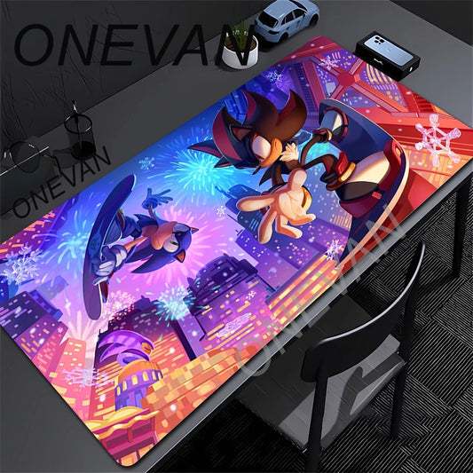 HD Printing Kawaii Sonics The Hedgehogs Mouse pad XXL Large Locking Edge Non-slip Speed Keyboard Mats Computer Gamers