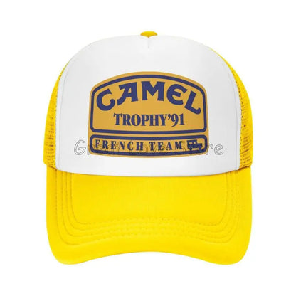 „Camel Trophy 91“ spausdinta beisbolo kepurė, unisex saulės skydeliai, vasarinės hiphopo kepurės vyrams ir moterims, lauko kvėpuojančios tinklinės „Snapback“ kepurės