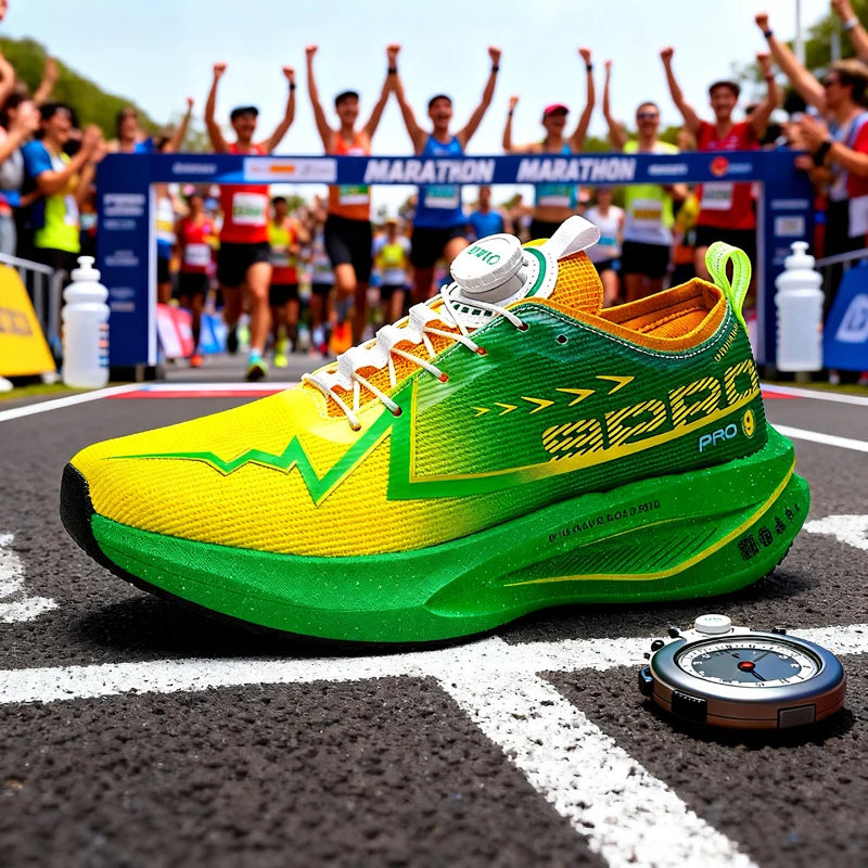 Moški maratonski tekaški čevlji s karbonsko ploščo za posebne športne aktivnosti, dihalni, lahki, ženski udobni športni protizdrsni superge