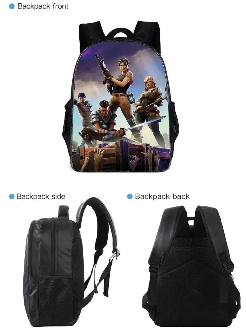 Zaino Fortnited 3PCS per ragazzi, Victory Game, 16 Inch, resistente all’acqua, per scuola materna, zaino scolastico cool per scuola elementare