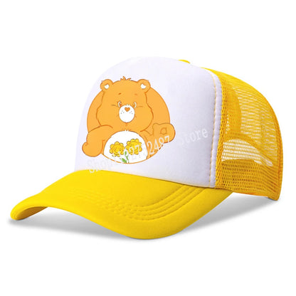 Casquette de baseball Anime Care Bears pour filles et femmes - Nouvelle casquette de sport d'extérieur, chapeau de soleil d'été en maille respirante, bonnet de soleil pour enfants et adultes - Cadeau