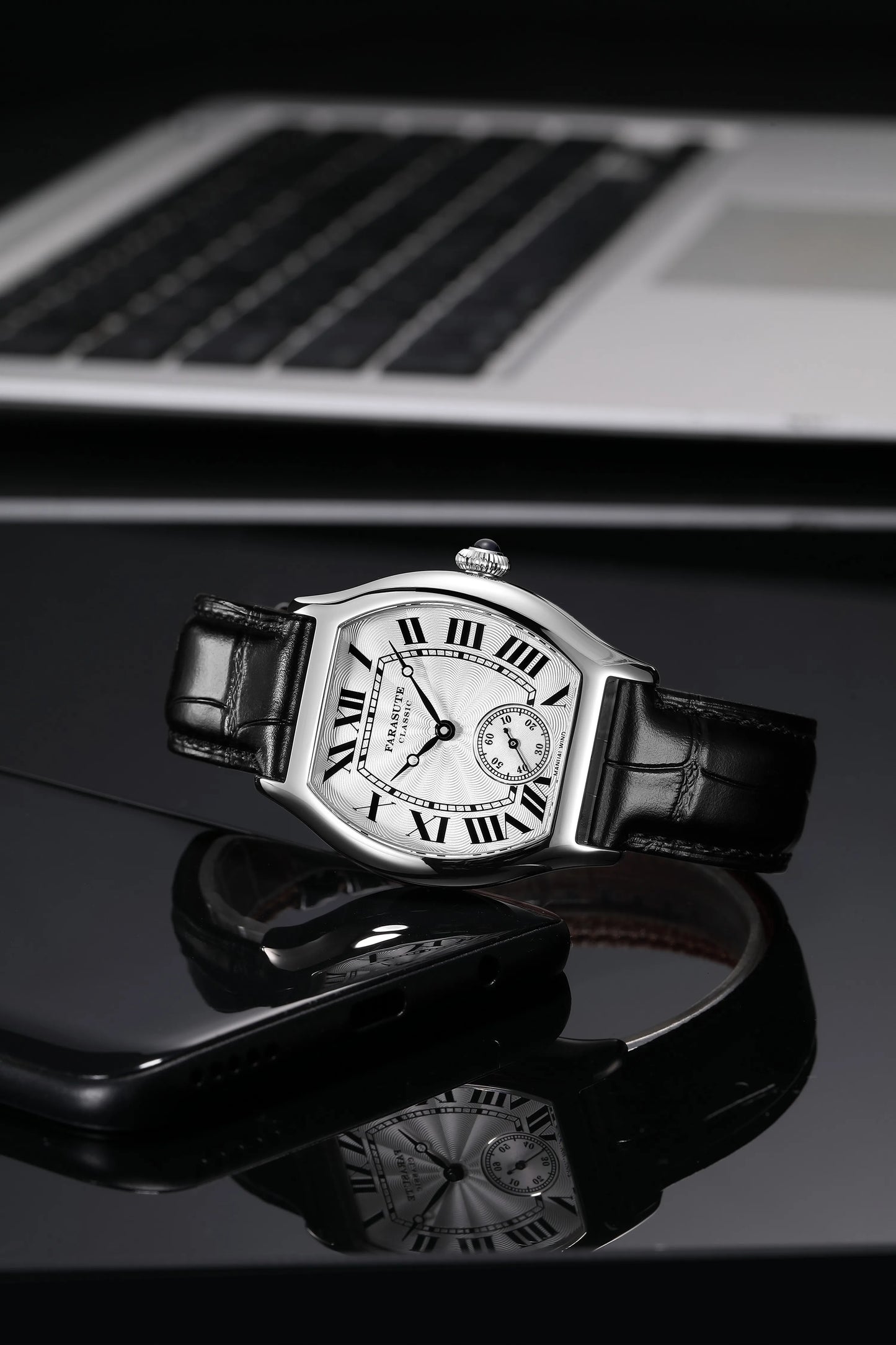 FARASUTE 36mm Retro Hangzhou Customized Manual Mechanical Movement Wristwatches Sapphire 5Bar Waterproof Watch Men reloj hombre