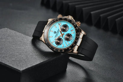 Original New PAGANI DESIGN PD-1664 Luxury Japan VK63 Movt Quartz Wristwatches Sapphire Waterproof Chronograph Gold Reloj Hombre