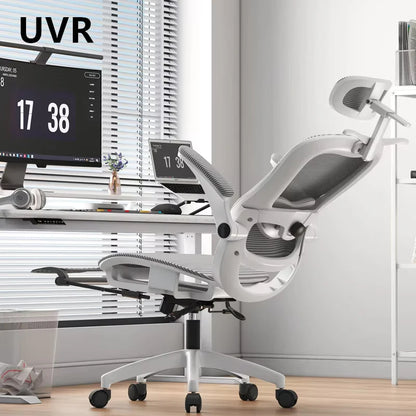UVR Gaming Computer Chair Can Sit Reclining Lift Ergonomic Armchair Living Room Backrest Boss Chair Mesh Office Chair Furniture