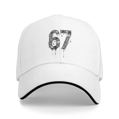 67 Six Seven 6-7 Baseball Cap Popular Steal Brainrot Gaming Meme Sandwich Caps Men Women Breathable Dad Hat Outdoor