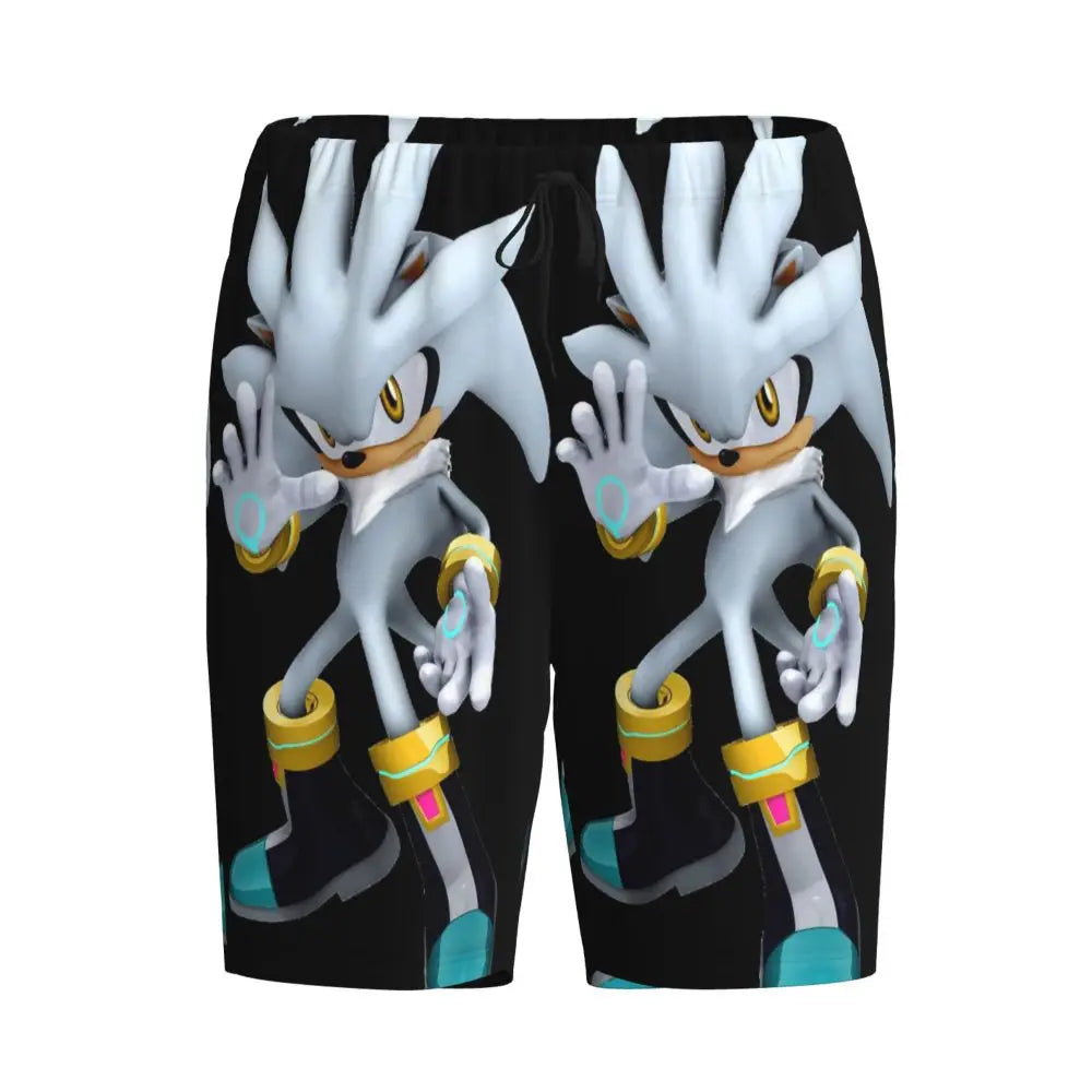 Custom Shadow The Hedgehog Sonic Poster Short Pajama Pants Men Sleepwear Sleep Lounge Bottom Shorts Sleeping Pants