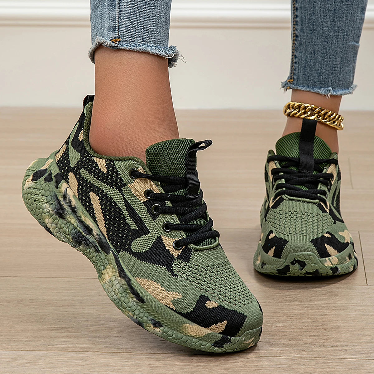 Camouflage-Schuhe für alle Jahreszeiten, neue atmungsaktive Mesh-Sportschuhe für Jugendliche und Studierende, Freizeitschuhe für Outdoor-Aktivitäten