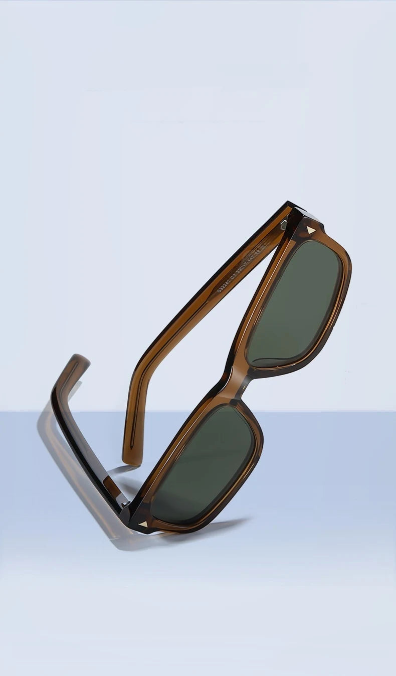 TFTB Fashion Trend – polarizované pánské a dámské sluneční brýle z acetátu, retro čtvercový tvar, ochrana proti UV záření, brýle na řízení S32241