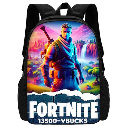 Zaini FortniteS per bambini, maschi e femmine, regalo di compleanno per studenti, borse scuola per bambini unisex, zaino da campeggio resistente