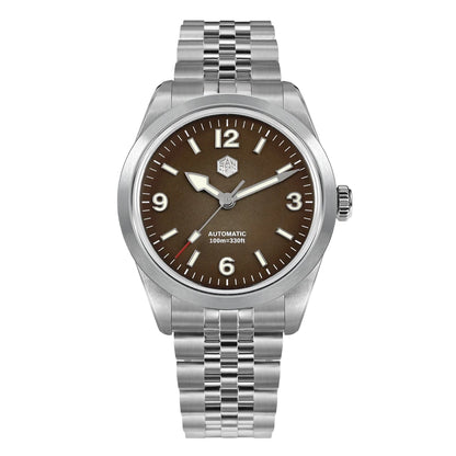 San Martin 38mm Men's Sport Watch Fashion Luxury Explore Climbing Automatic Mechanical Sapphire Waterproof 5 Links Bracelet BGW-9