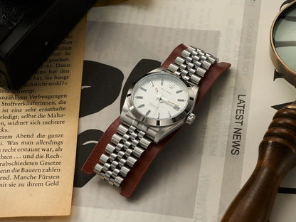 Baltany S4102 Business Men's Automatic Mechanical Wristwatch 36mm Linen Dial Engine Turned Bezel NH35 Luxury Dress Watch