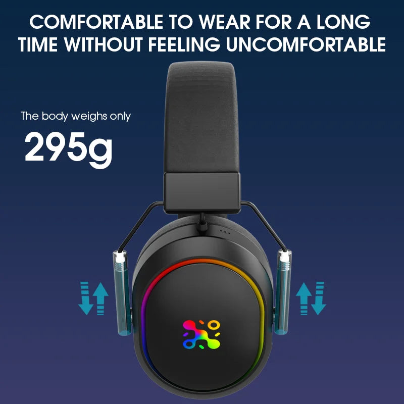Auriculares gaming inalámbricos LDON para PS5 PS4, Bluetooth 2.4GHz, sonido envolvente 3D, micrófono con cancelación de ruido y baja latencia